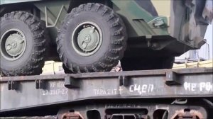 Передислокация большого количества полковых БТР-82..