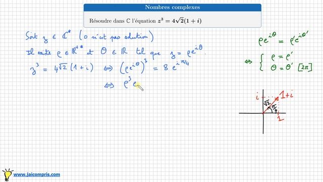 Nombres complexes • Racine n-ieme (cubique) d'un nombre complexe • prépa MPSI, PCSI ECS смотреть онлайн