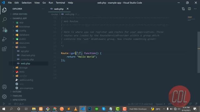 (04) What is route | How Laravel routing works | Route with closure or controller