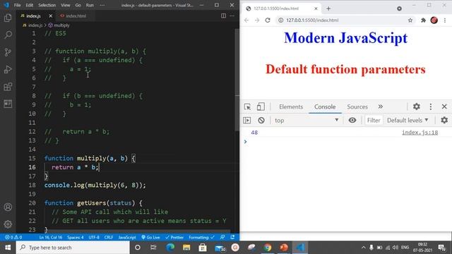 ES6 Tutorial : Default Parameters  in JavaScript