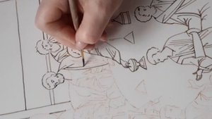 Икона Тайная Вечеря. Процесс написание. Прорись.