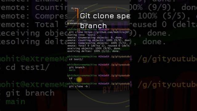 git clone specific branch by mohit