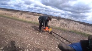 В полевых условиях насадка болгарка бензорез на бензопилу Калибр