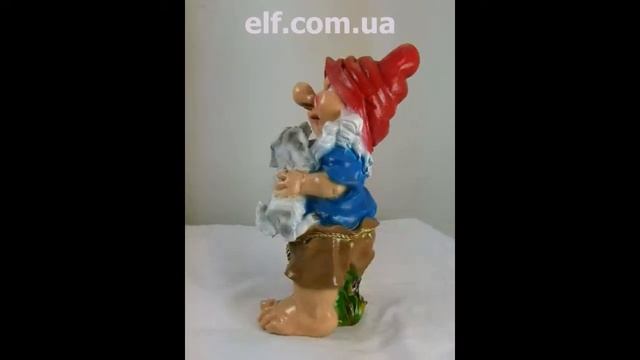 Гном с собачкой. Садовые гномы от "Эльф", Украина смотреть онлайн
