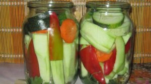 Консервированные кабачки с морковью и болгарским перцем