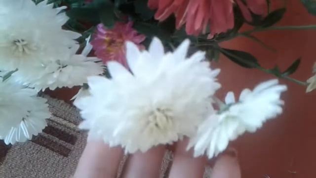 Букет хризантем со своей клумбы смотреть онлайн