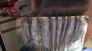 Blonde regrowth highlights using foils