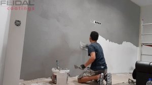 Процесс нанесения декоративной штукатурки типа "марморино" в один слой! Легкая и недорогая фактура!