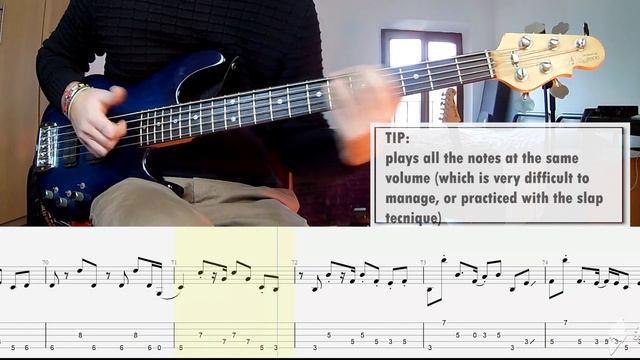 George Michael - Fastlove BASS COVER + PLAY ALONG TAB + SCORE