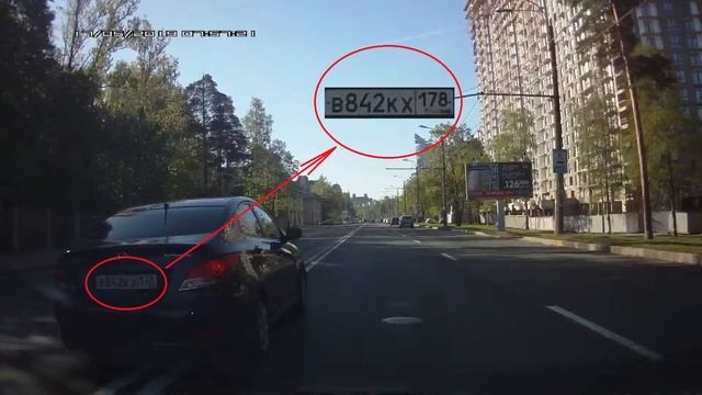 Hyundai Solaris В842КХ-178 обгон через двойную сплошную смотреть онлайн