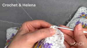 Вяжем вместе разноцветный детский плед из рельефных квадратов. Часть 4. Обвязка