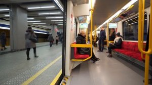 Poland, Warsaw, metro ride from Wilanowska to Kabaty + walk to TESCO, 2X elevator