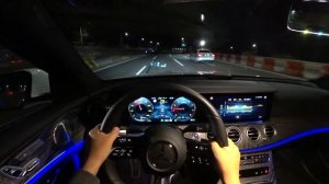 Mercedes Benz e350 4matic AMG line POV Night drive