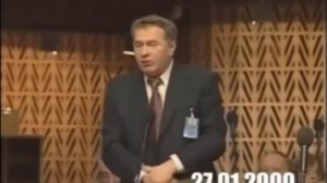 ЖИРИНОВСКИЙ РАЗНОСИТ ЕВРОПАРЛАМЕНТ В СТРАСБУРГЕ 27.01.2000