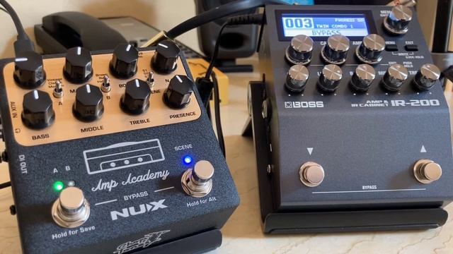 BOSS IR-200 vs NUX Amp Academy | TWIN COMBO vs Twin Rvb смотреть онлайн
