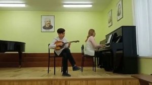 Е. Ефимов. "Весёлая кадриль".  О. Звонарёв  "Колыбельная"