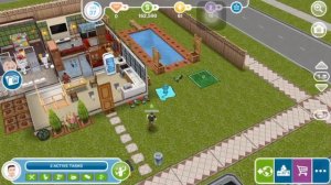 [The Sims FreePlay] Practice firefighting using neighbor's fire hydrant (social tasks)
