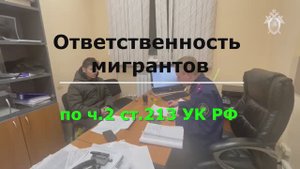 Ответственность по ч.2 ст.213 УК РФ. #МИГРАНТЫ
