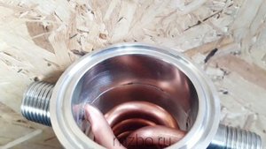 Медный холодильник Димрота 2"