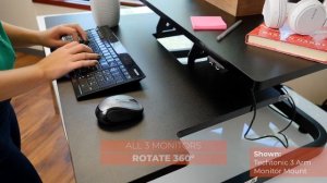 Stand Steady Techtonic 3 Arm Electric Standing Desk