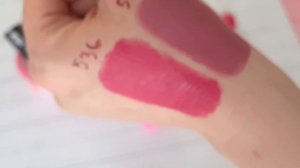 Свотчи РОЗОВЫХ оттенков матовой помады PIN UP ULTRA MATT от Luxvisage. Оттенки 531-538.