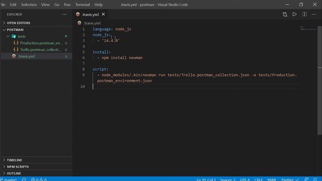 Run Postman Tests on TravisCI
