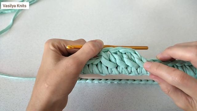 Прямоугольная корзинка из трикотажной пряжи / Корзинка из одного мотка / Crochet Basket