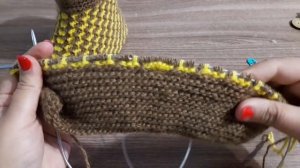 Сапожки на двух спицах//МК