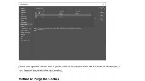 How to Fix Scratch Disks Are Full Error in Photoshop
