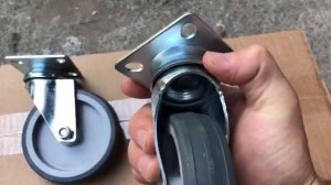 Аппаратные колёсные опоры 100х25мм на поворотной площадке