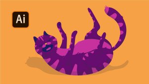 Рисуем кота в Adobe illustrator. Рисуем без наброска из головы