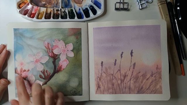 Обзор акварельного скетчбука | Watercolor Sketchbook Tour смотреть онлайн