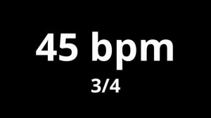 45 bpm tempo ' drum beat ' metronome 3/4