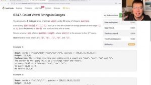 2559. Count Vowel Strings in Ranges (Leetcode Medium)