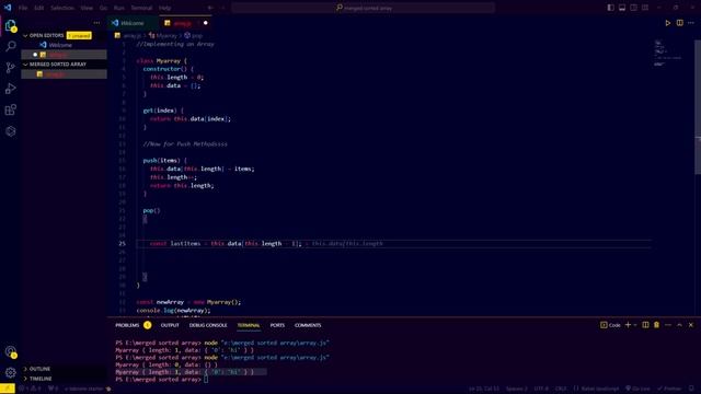 Build an Array  PUSH  POP DELETE Operation. DSA Tutorial -- Leetcode Tutorial 1