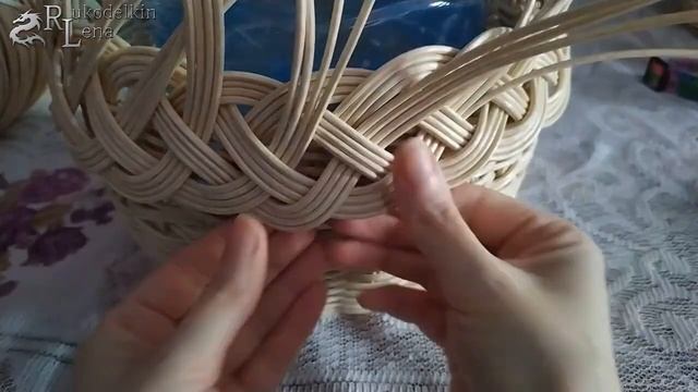Красивая объемная загибка. Paper weaving basket