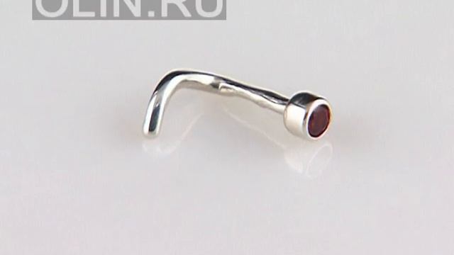 Пирсинг-серьга с рубиновым фианитом смотреть онлайн