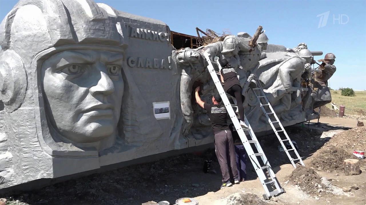 Разрушенный украинскими нацистами мемориал "Саур-Могила" в Донецкой области восстановят раньше срока