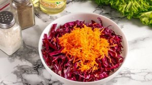 Салат из свежей фиолетовой капусты