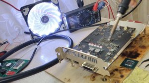 1050Ti Чёрный экран (ремонт)