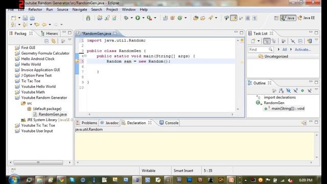 Java Tutorial 8 - Random Number Generator смотреть онлайн