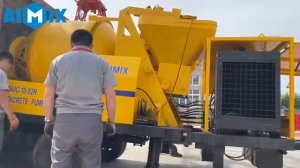 Южный Судан: Бетоносмеситель с насосом ABJZ40C