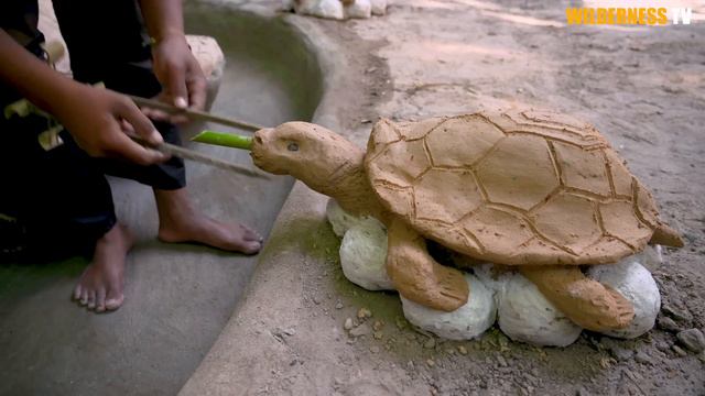 Rescue Fish From Dry Up Place Build Aquarium Fish Pond Around Turtle Pond Shelter смотреть онлайн