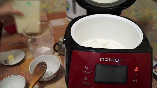Домашние видео рецепты -  молочная каша "3 злака" в мультиварке