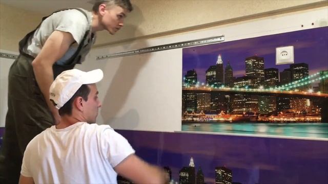 ДМ. Добрый Мастер. Установка кухни. Фартук с фотопечатью. смотреть онлайн