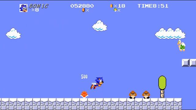 SMS Sonic in Super Mario Bros. 1 NES (Sonic Boll 2.0). ᴴᴰ смотреть онлайн