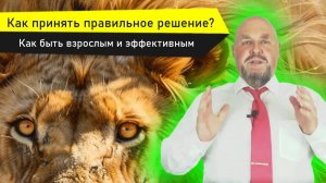 Как принять правильное решение? Как научиться принимать решения? Как быть взрослым и эффективным?