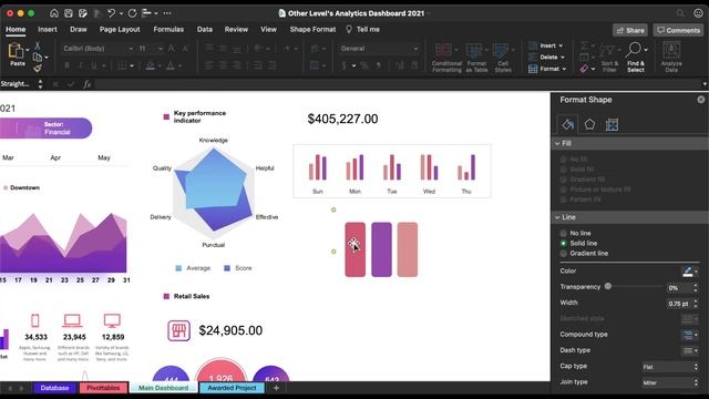 Modern Excel Dashboard | Sales Analytics System | Video tutorial #2 смотреть онлайн