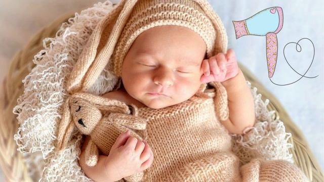 Звук фену (білий шум)  / Мягкий Белый Шум для Сна Младенцев | 12 часов (без рекламы)