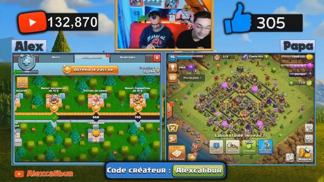 MON PERE ET MOI PASSONS HDV 10 ENSEMBLE ! La mini aventure #49 Clash of clans FR смотреть онлайн